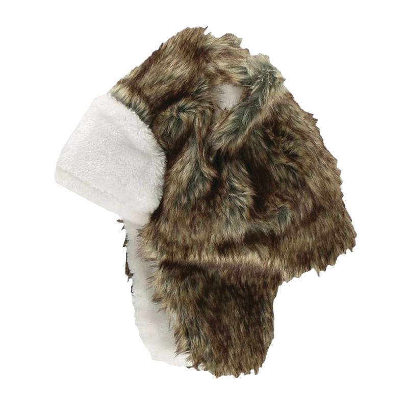 LazyOne Kid's and Adult Critter Cap, Wolf, S, Faux Fur