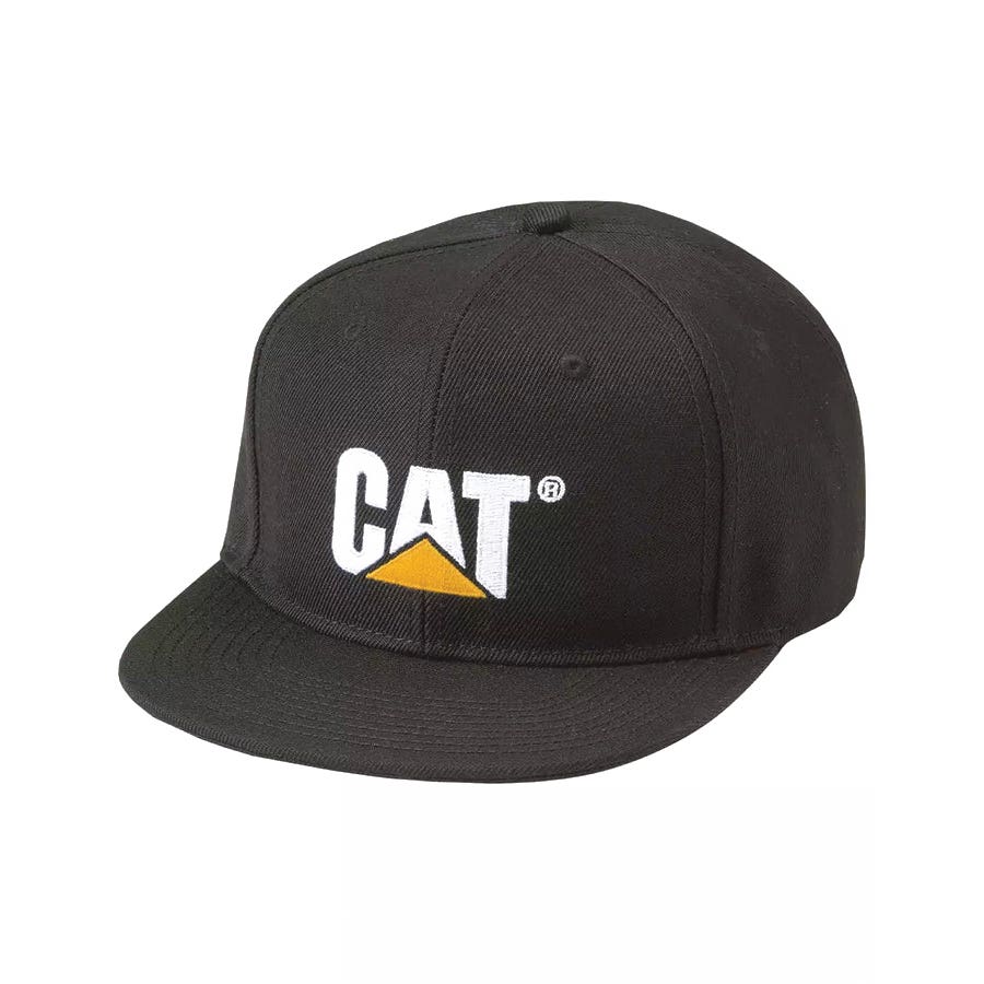 CAT Sheridan Series Cap, Embroidered Cat Trademark Logo, Men's, One-Size, Acrylic/Wool, Black