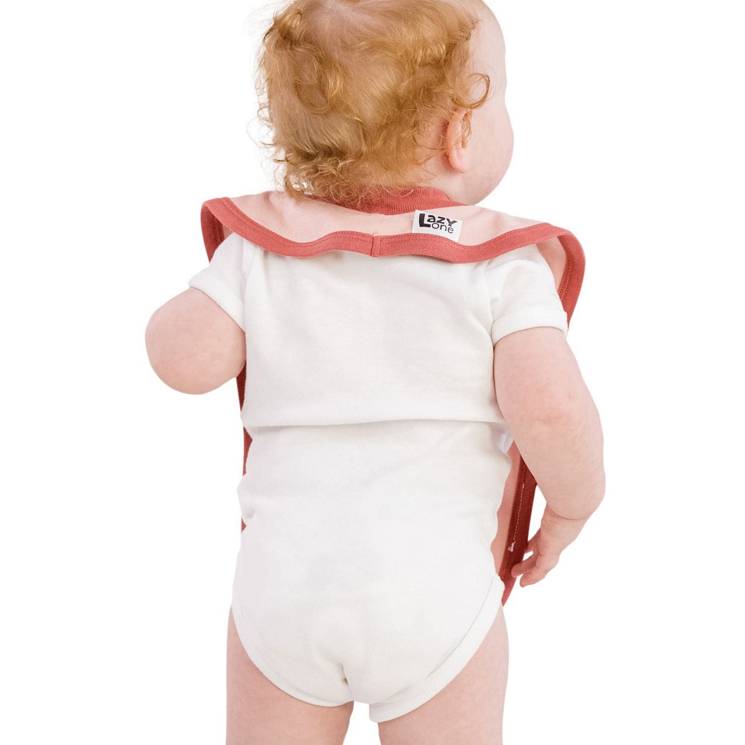 LazyOne Infant Bib, L, Hay I'm Hungry, Pink, Cotton