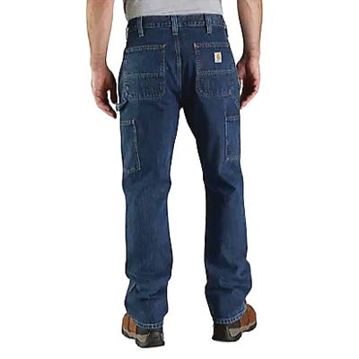 Carhartt Men's Utility Logger Jeans, 38 in, 34 in L, Canal, Loose