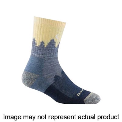 Darn Tough Treeline Series 1971-LT DENM-S Micro Crew Hiking Socks, Women's, S, Lycra Spandex/Merino Wool/Nylon