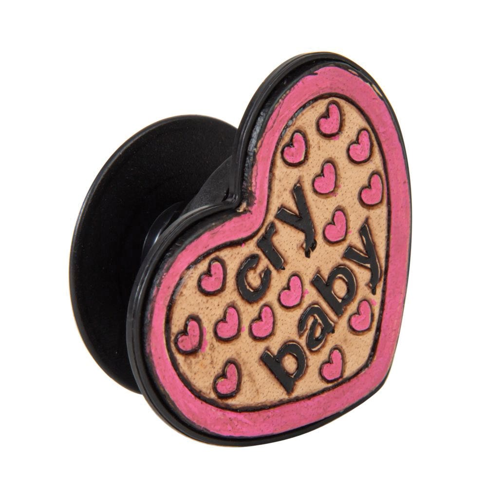 Myra Bag Cry Baby Heart Phone Socket, Leather/Plastic, Pink
