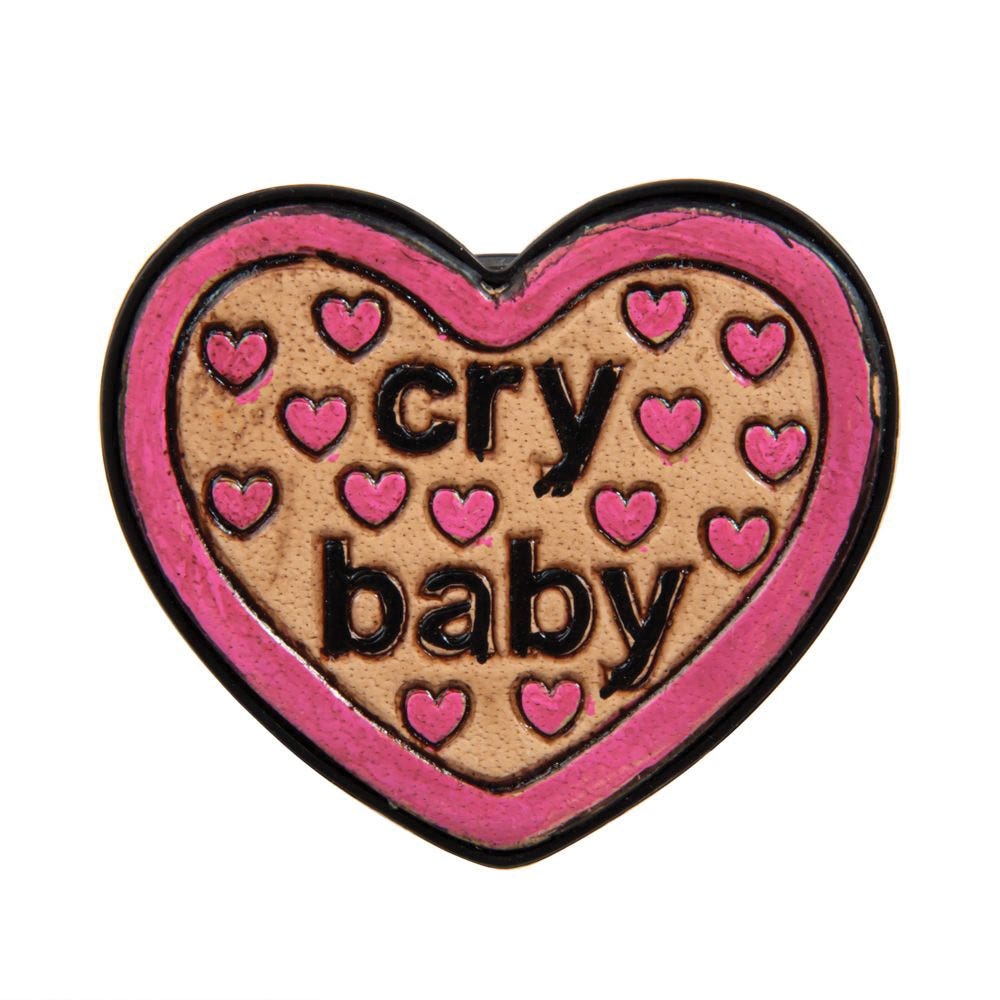 Myra Bag Cry Baby Heart Phone Socket, Leather/Plastic, Pink