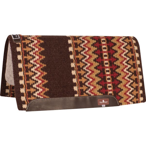 Classic Equine Saddle Pad, 34 x 38 in, 1 in Thick, Wool, Coffee Red