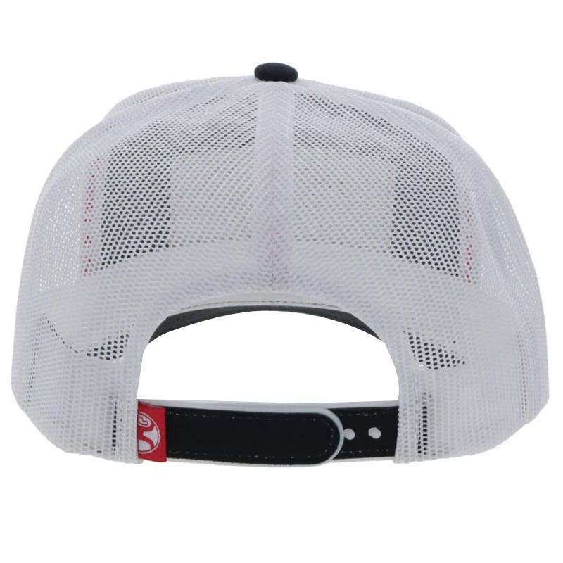 Hooey 2361T-BKWH Hat, Rank Stock Red, White, Yellow Rectangle Patch, One Size Fits All, Black/White