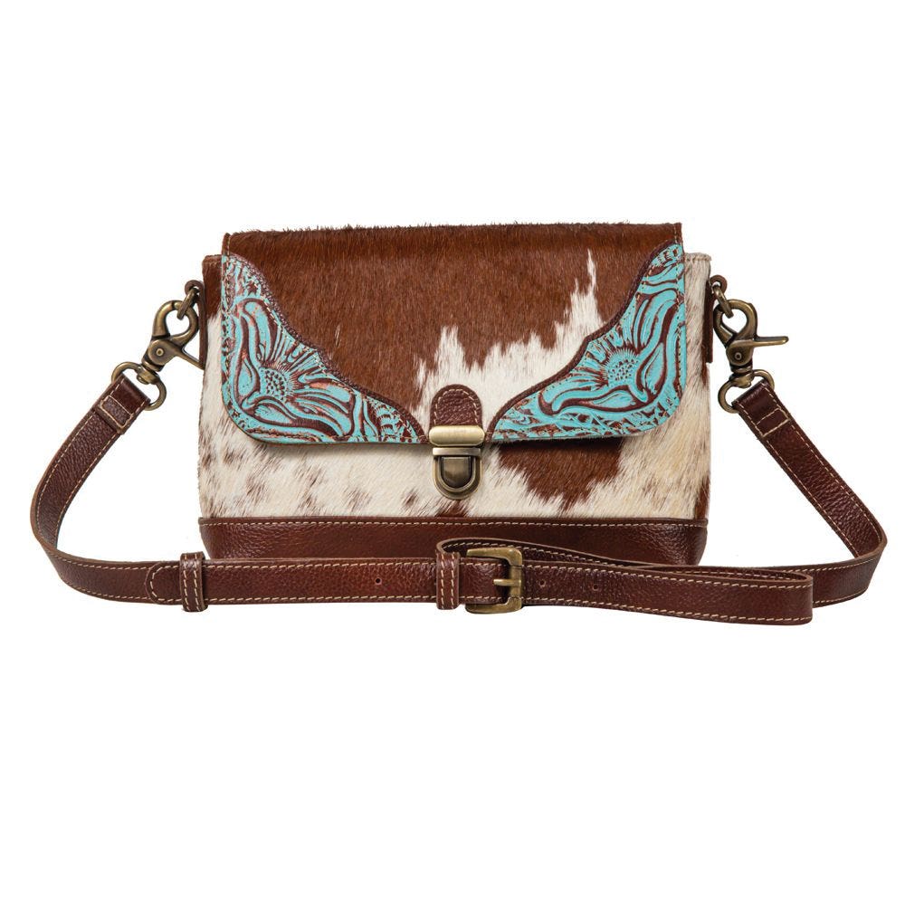 Myra Bag, Ridge Morning Glory Bag, Snap Flap, Zipper