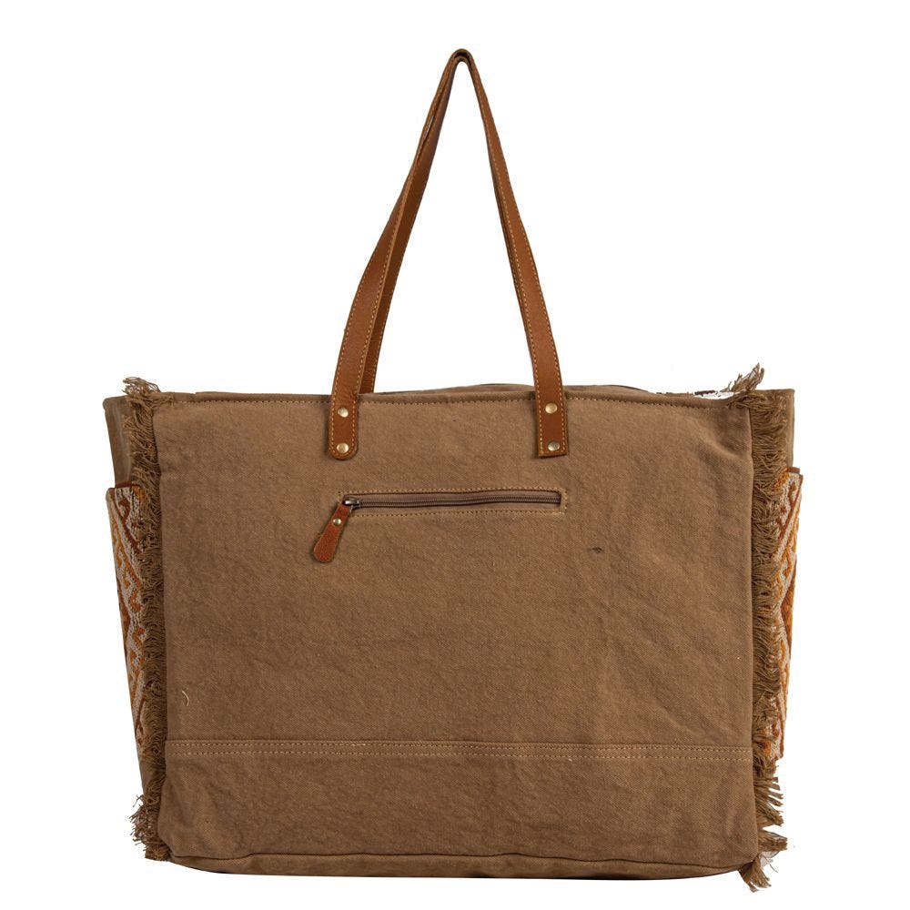 Myra Bag Weekender Bag, Sonoran Sands, Tribal Inspired, Zipper