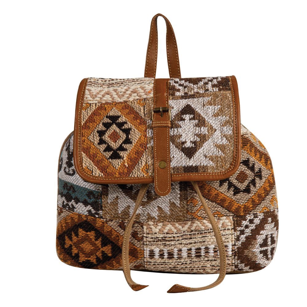 Myra Bag Backpack Bag, Sonoran Sands, Tribal Inspired, Zipper