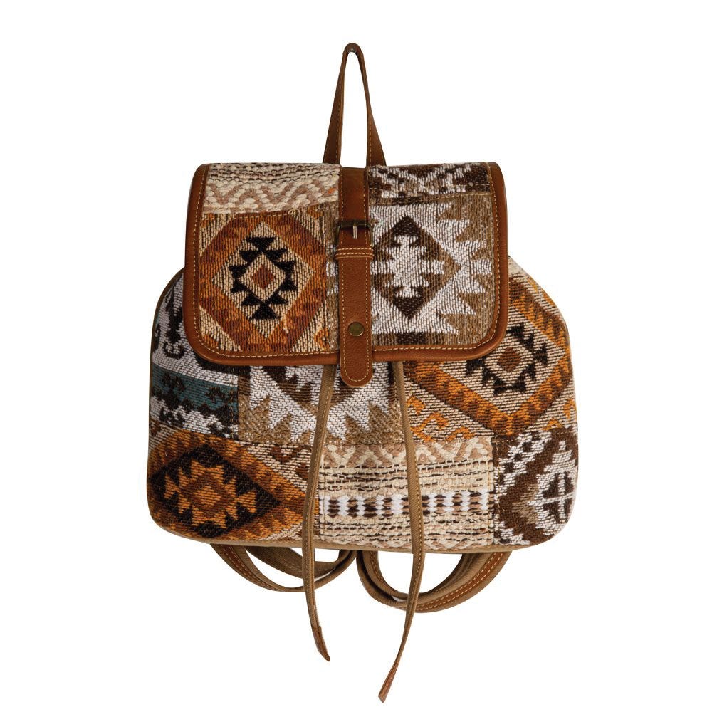 Myra Bag Backpack Bag, Sonoran Sands, Tribal Inspired, Zipper