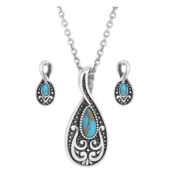 Montana Silversmiths Western Tradition Teardrop Jewelry Set