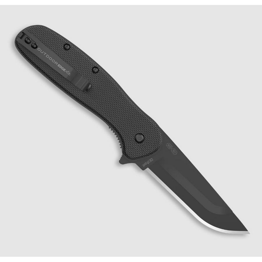 Outdoor Edge RazorSafe® VX Series Everyday Carry Knife, 3 in L Blade, Stainless Steel Blade, Black Handle