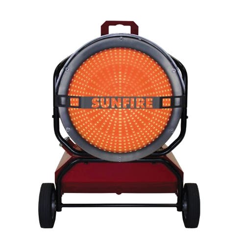 SunFire 95120 Radiant Heater, 14 gal Fuel Tank, Diesel, Kerosene, 120,000 Btu/hr BTU, 2800 sq-ft Heating Area