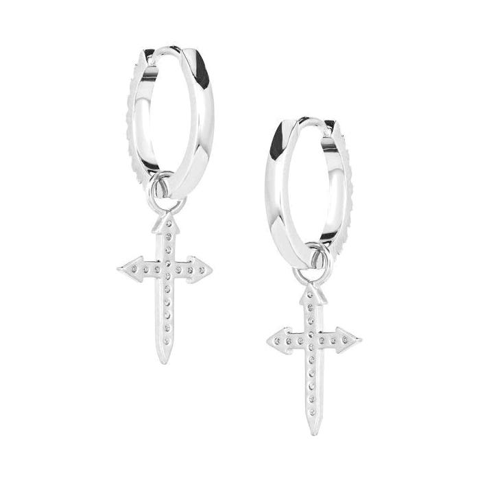 Montana Silversmiths Crystal Devotion Cross Earrings