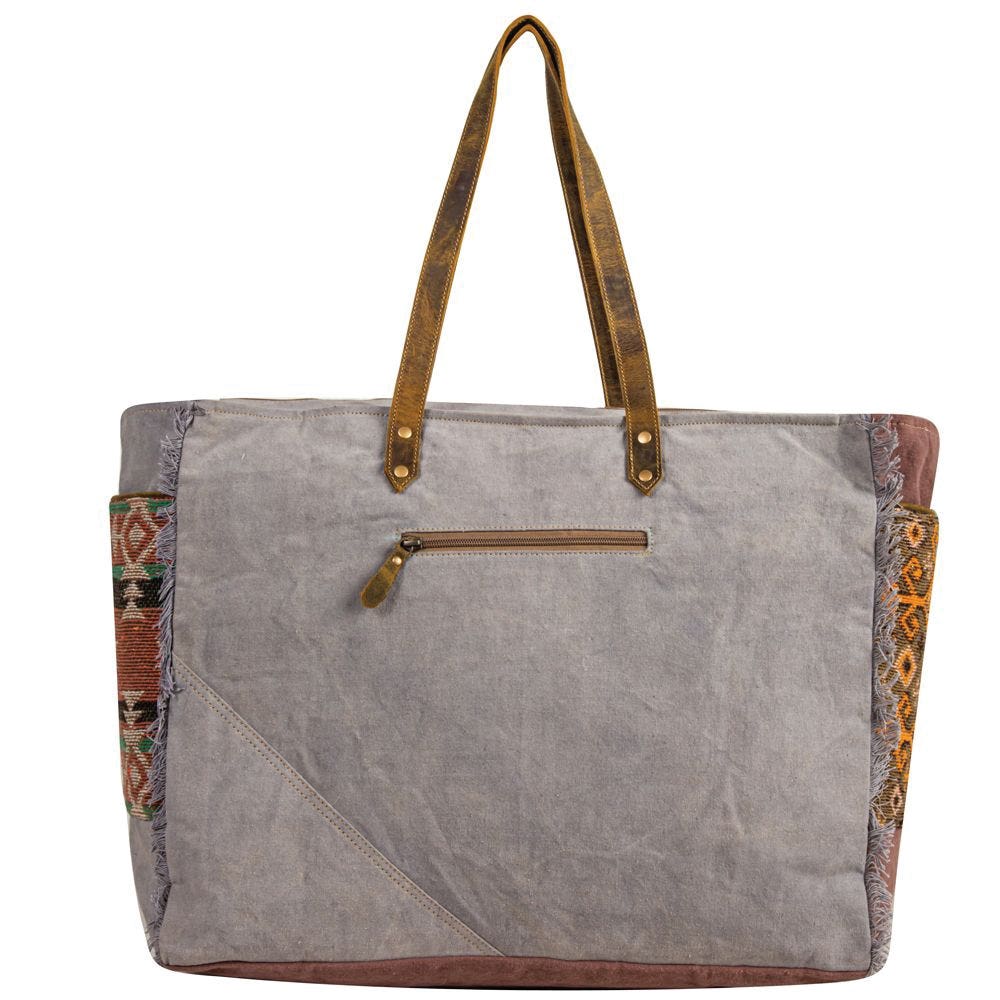 Myra Bag Weekender Bag, Rigaud Rail Express, Tribal Inspired, Zipper