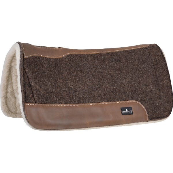 Classic Equine Saddle Pad, 3/4 in Thick, Felt Fleece/Wool