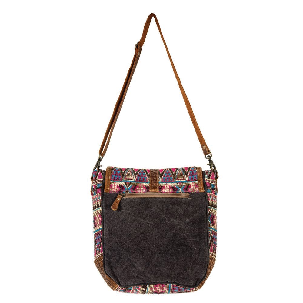 Myra Bag Messenger Bag, Colors of The Southwest, Buckle, Flap, Zipper