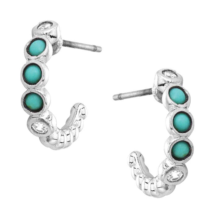 Montana Silversmiths Turquoise Tranquility Crystal Earrings