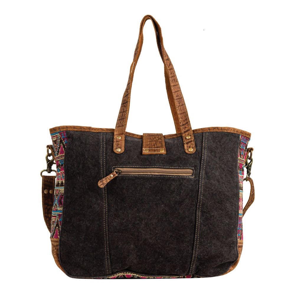 Myra Bag Weekender Bag, Colors of The Southwest, Tribal Inspired, Snap, Zipper