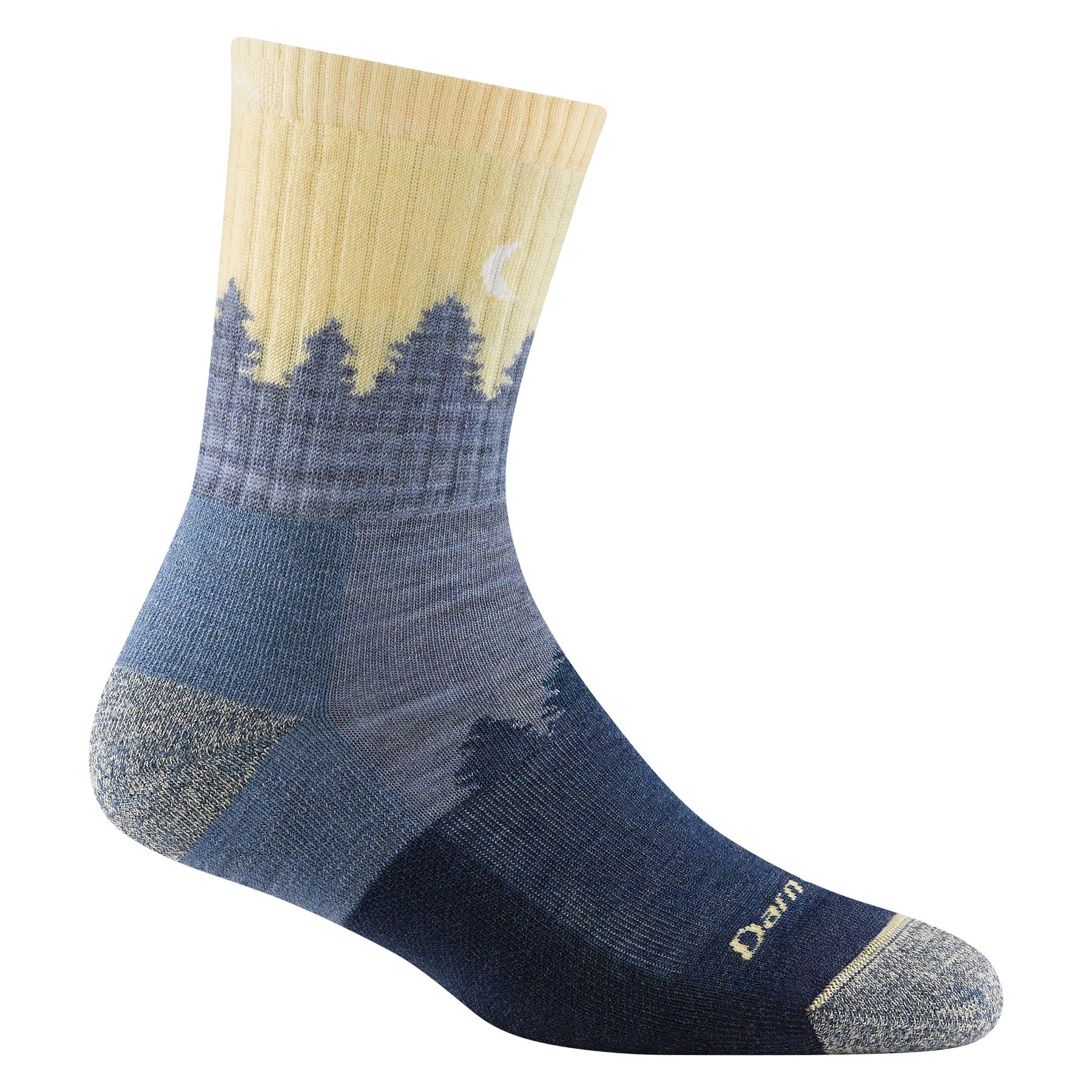 Darn Tough 1971-DENIM-M Women's Hiking Socks, Female, M, Lycra Spandex/Merino Wool/Nylon, Light Denim