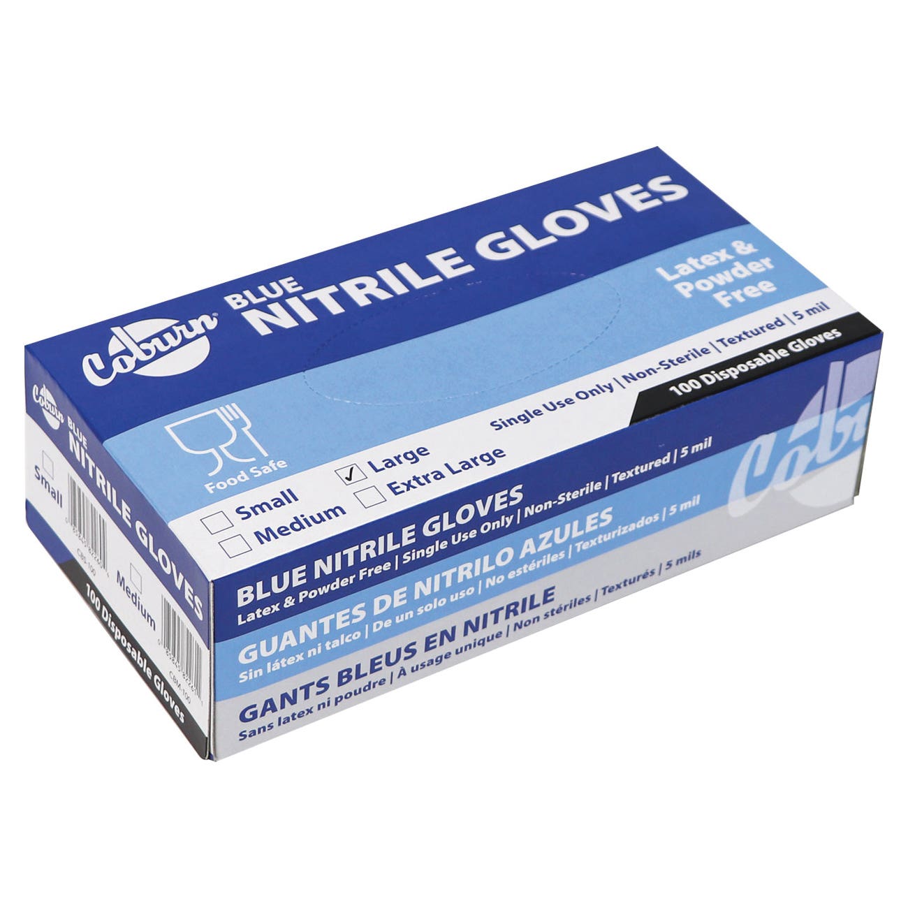 Coburn CBS-100 Gloves, S, Nitrile, Blue