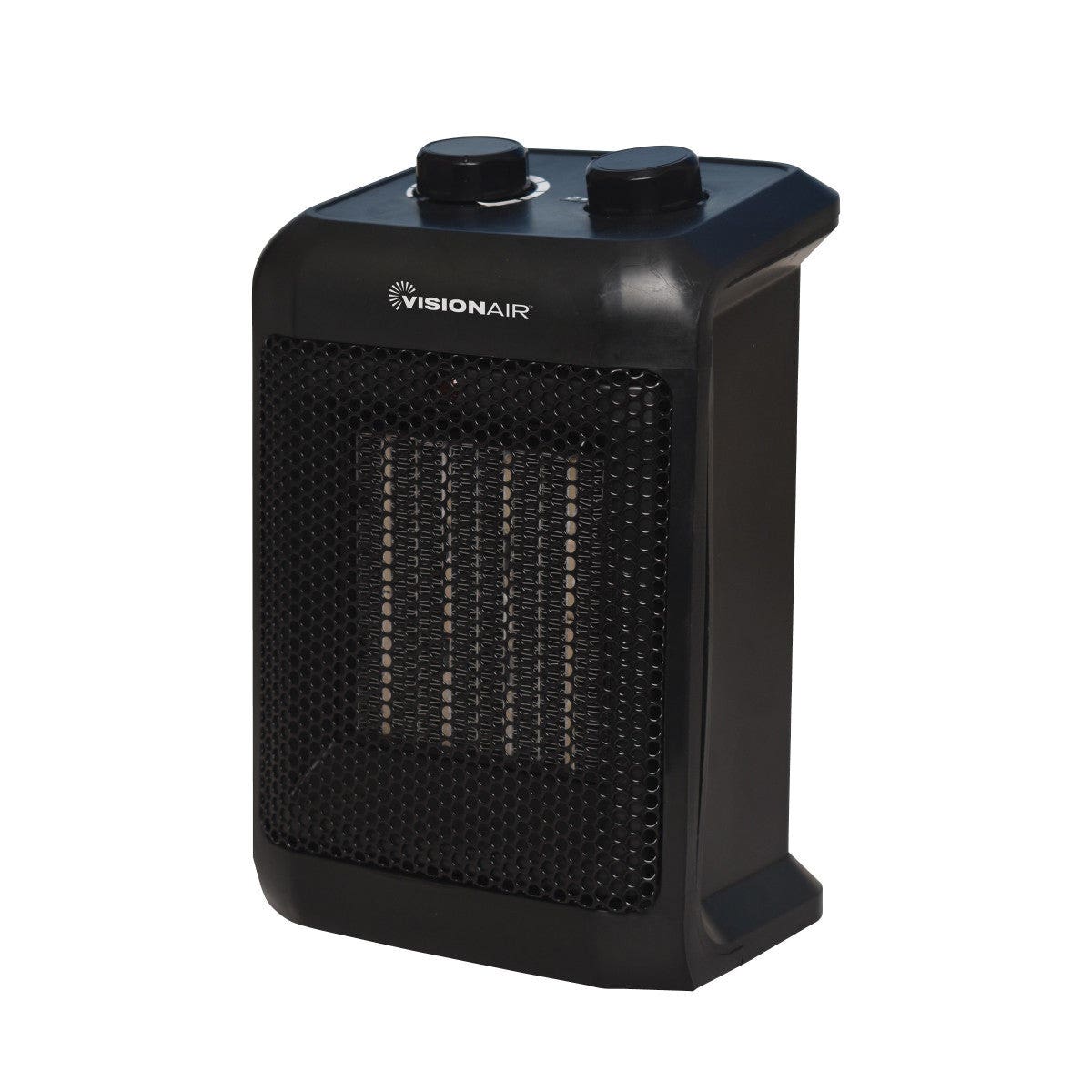 VisionAir 1VAHC9 Heater, 15 A, 115 V, 750/1500 W, 5120 Btu Heating, 160 sq-ft Heating Area, 2 -Heat Setting, Black