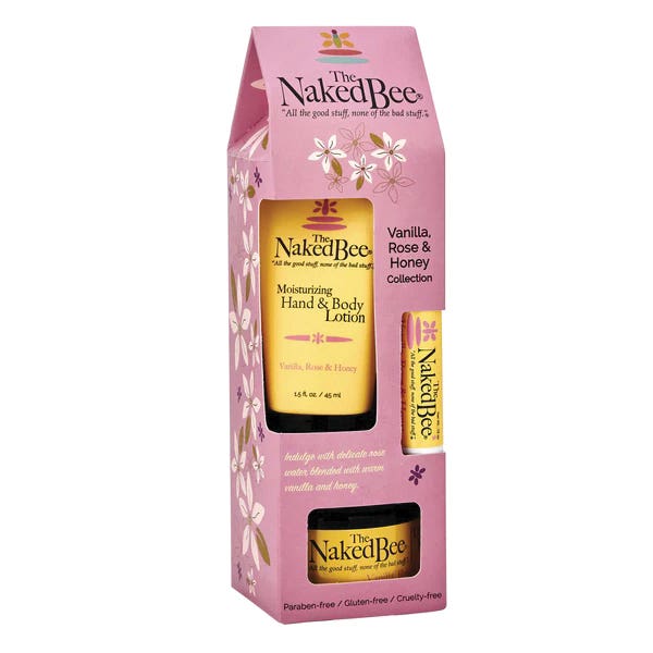 The Naked Bee Vanilla, Rose and Honey Gift Set