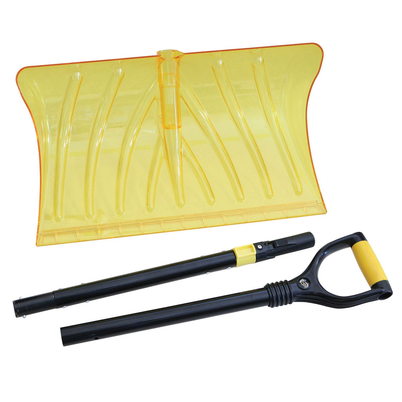 YO-HO Quality Tools Shovel-To-Go 760706 Snow Shovel, 4 in W Blade, 13 in L Blade, Polycarbonate Blade, 48 in OAL