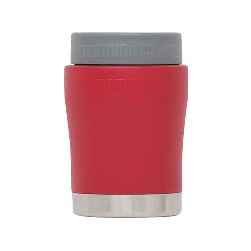 mammoth Chillski Series Can Cooler, 12 oz Can/Bottle, Stainless Steel, Red