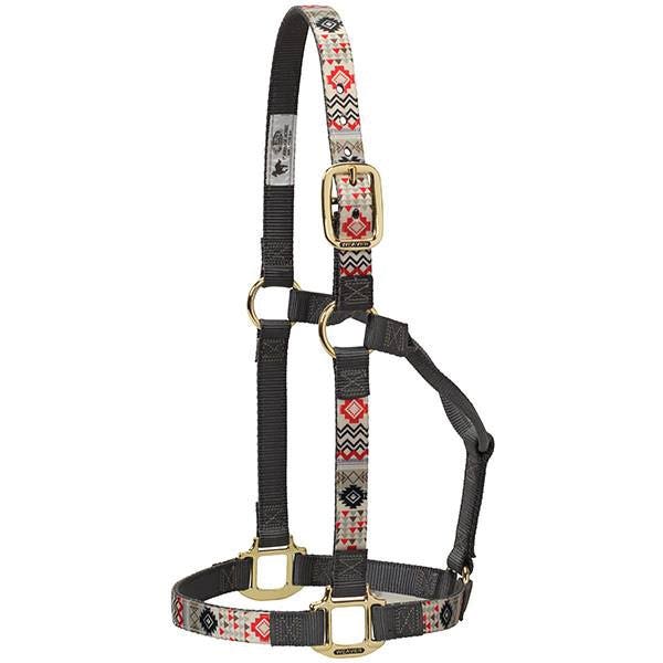 Weaver Equine 35-6780-P22 Non-Adjustable Halter, S, Nylon, Crimson Aztec