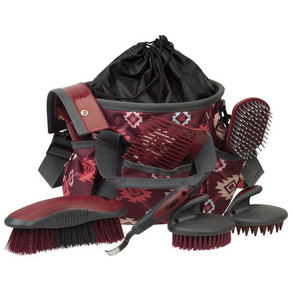 Weaver Equine 65-2055-249 Grooming Kit, Nylon, Plaid Aztec