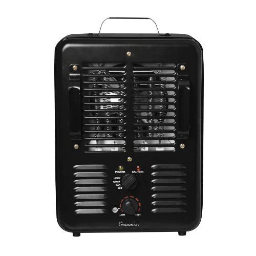 VisionAir Milkhouse Heater, 15 A, 115 V, 1500 W, 5120 Btu Heating, 2-Heating Stage