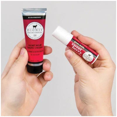 Dionis C33523-2 Lip Balm and Hand Cream Set, 2-Piece