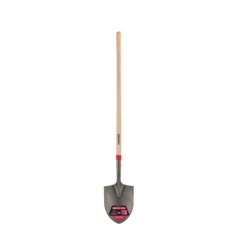 Truper Rolled-Step Shovel with Steel Blade, Ash Handle