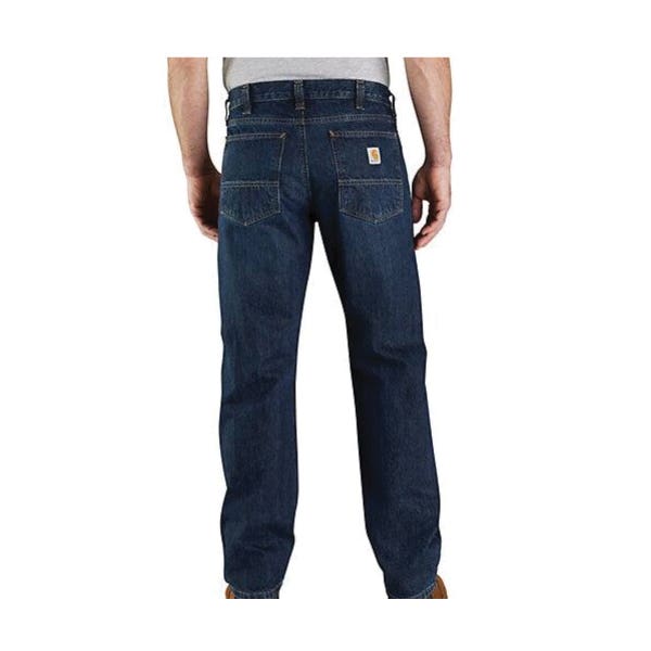 Carhartt Jeans, 32 in W, 36 in L, Deep Creek, Comfort, Relaxed Fit