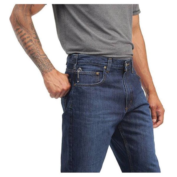 Carhartt Jeans, 32 in W, 36 in L, Deep Creek, Comfort, Relaxed Fit