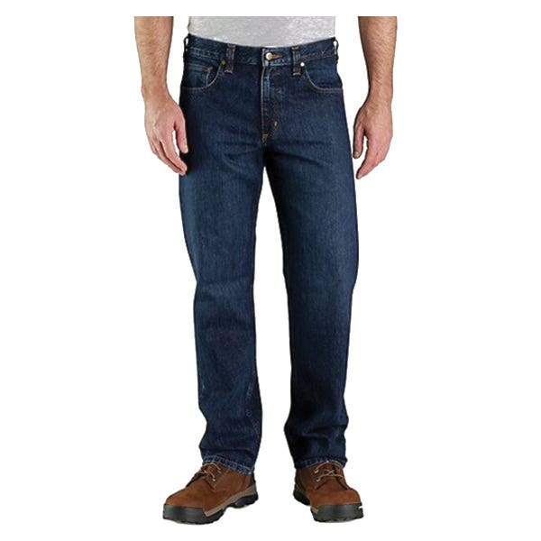 Carhartt Jeans, 32 in W, 36 in L, Deep Creek, Comfort, Relaxed Fit