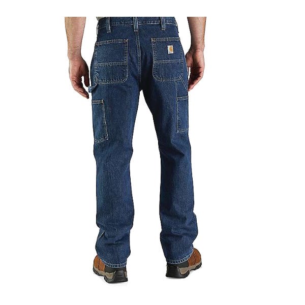 Carhartt Men's Utility Logger Jeans, 32 in W, 36 in L, Canal, Loose, Straight Fit