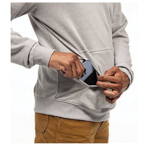 Carhartt Sweatshirt, XL, Regular, Cotton/Polyester, Asphalt Heather, Hooded