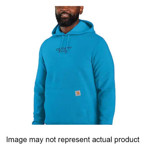 Carhartt Sweatshirt, XL, Regular, Cotton/Polyester, Thundercloud, Hooded
