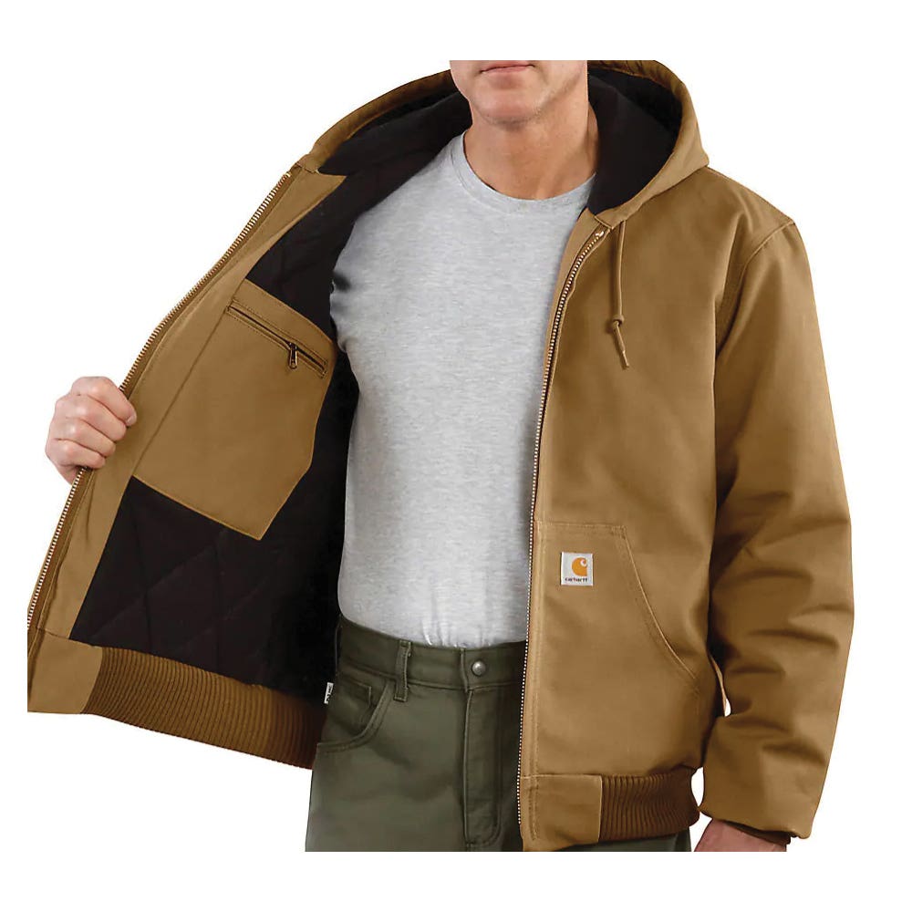 Carhartt Jacket, L, Cotton Duck/Polyester, Gravel, Tall