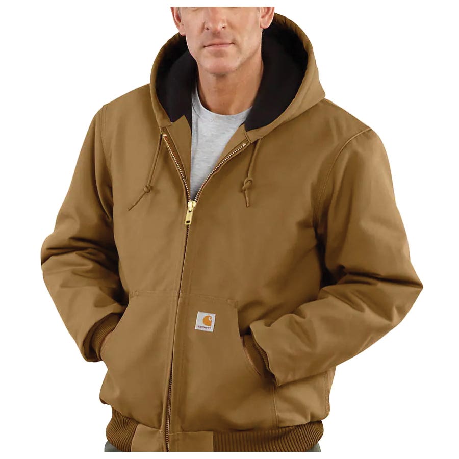 Carhartt Jacket, L, Cotton Duck/Polyester, Carhartt Brown, Regular