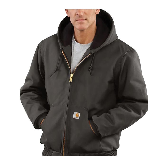 Carhartt Jacket, L, Cotton Duck/Polyester, Gravel, Tall