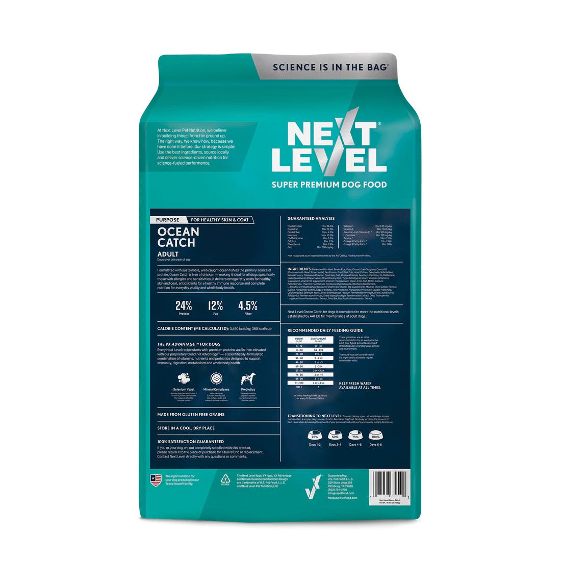 Next Level 111OC40 Super Premium Dog Food, Adult, 40 lb, Bag