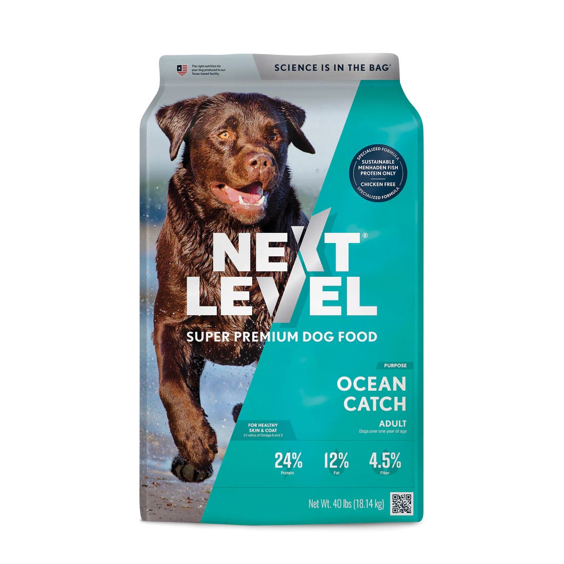 Next Level 111OC40 Super Premium Dog Food, Adult, 40 lb, Bag