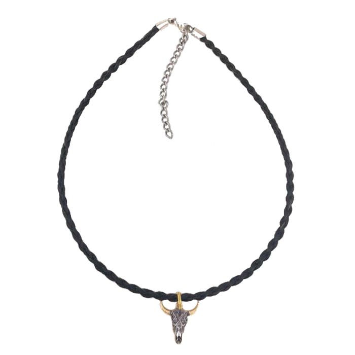 Cowboy Collectibles Necklace, Cochise Choker, Gold, Horse Hair