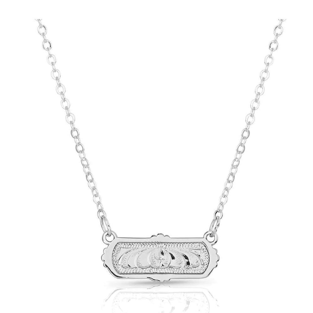 Montana Silversmiths Western Necklace, Women's, One-Size, Mosaic Bar, Brass/Resin