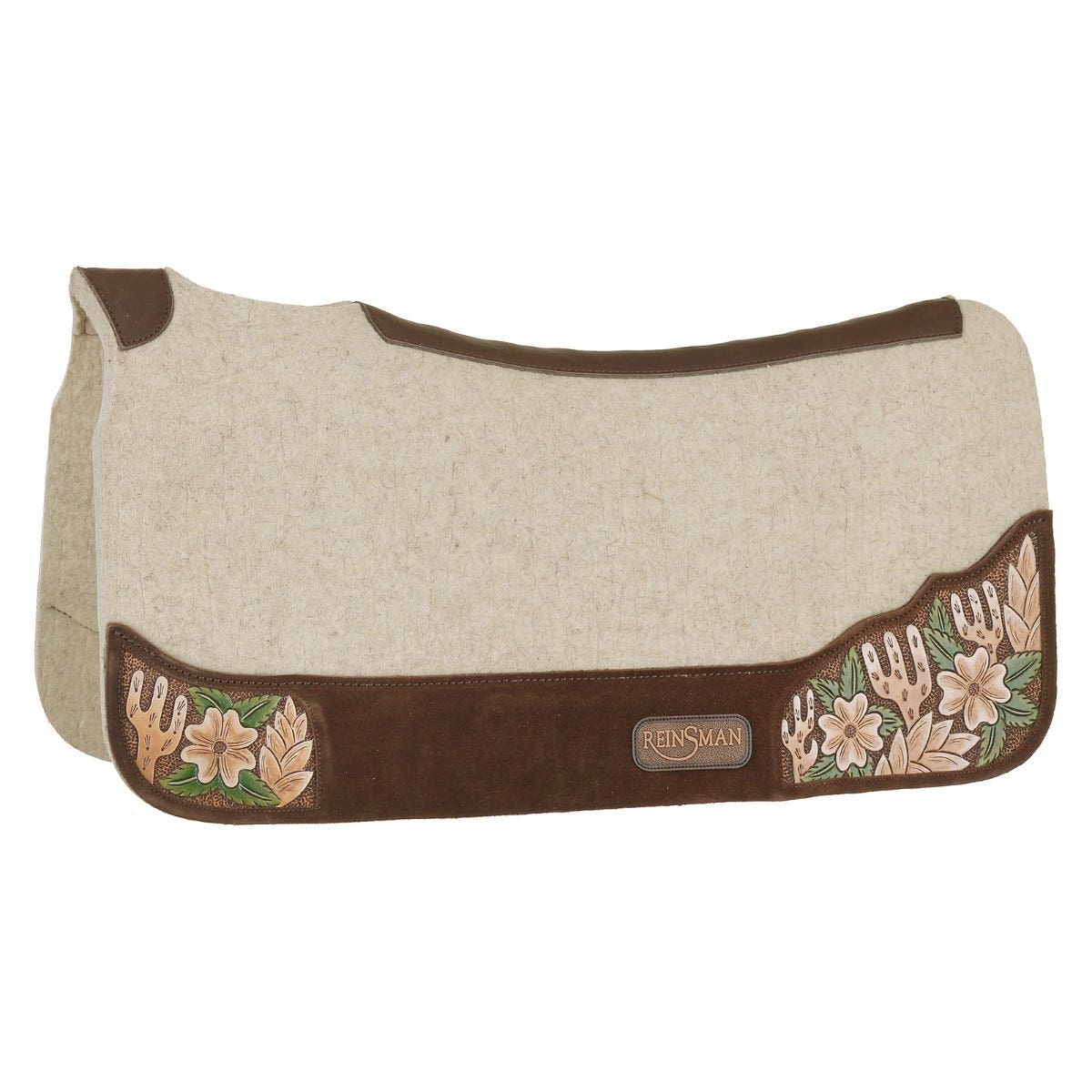 Reinsman Apex Limited Edition Series Performance Saddle Pad, 3/4 in Thick, Leather/Wool