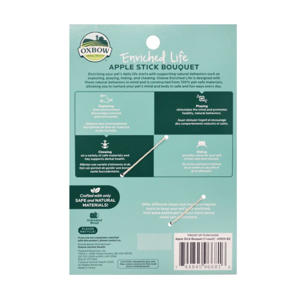 Oxbow Enriched Life Series Apple Stick Bouquet Chew