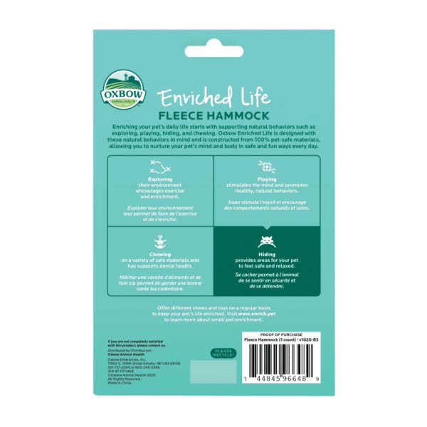 Oxbow Enriched Life Fleece Hammock