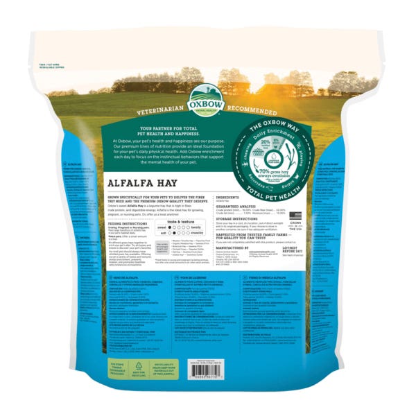 Oxbow Alfalfa Hay, Chinchilla, Guinea Pig, Rabbit Food, 40 oz